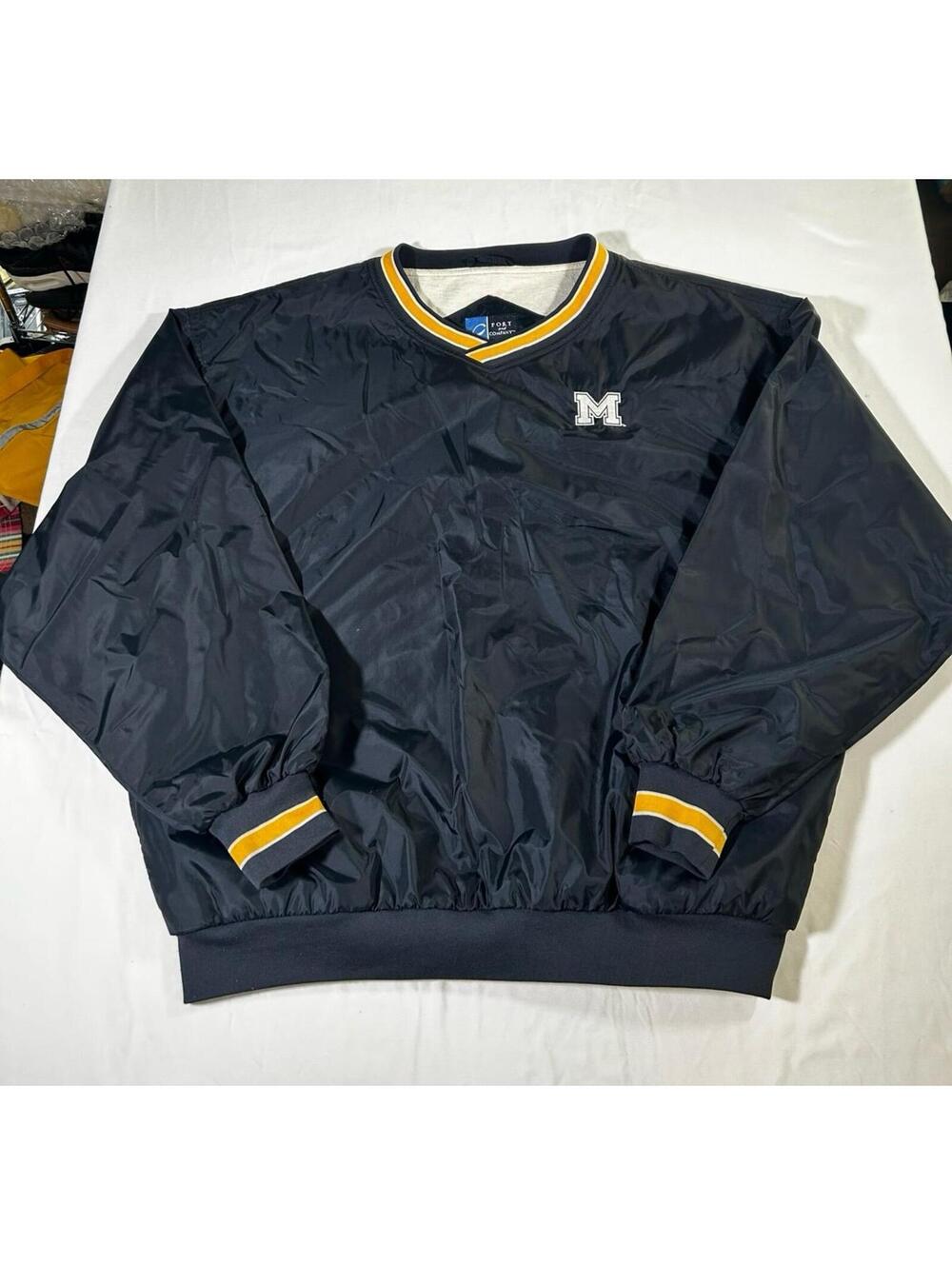 Port and Company Michigan wolverines Men’s Jacket, windbreaker navy blue XL